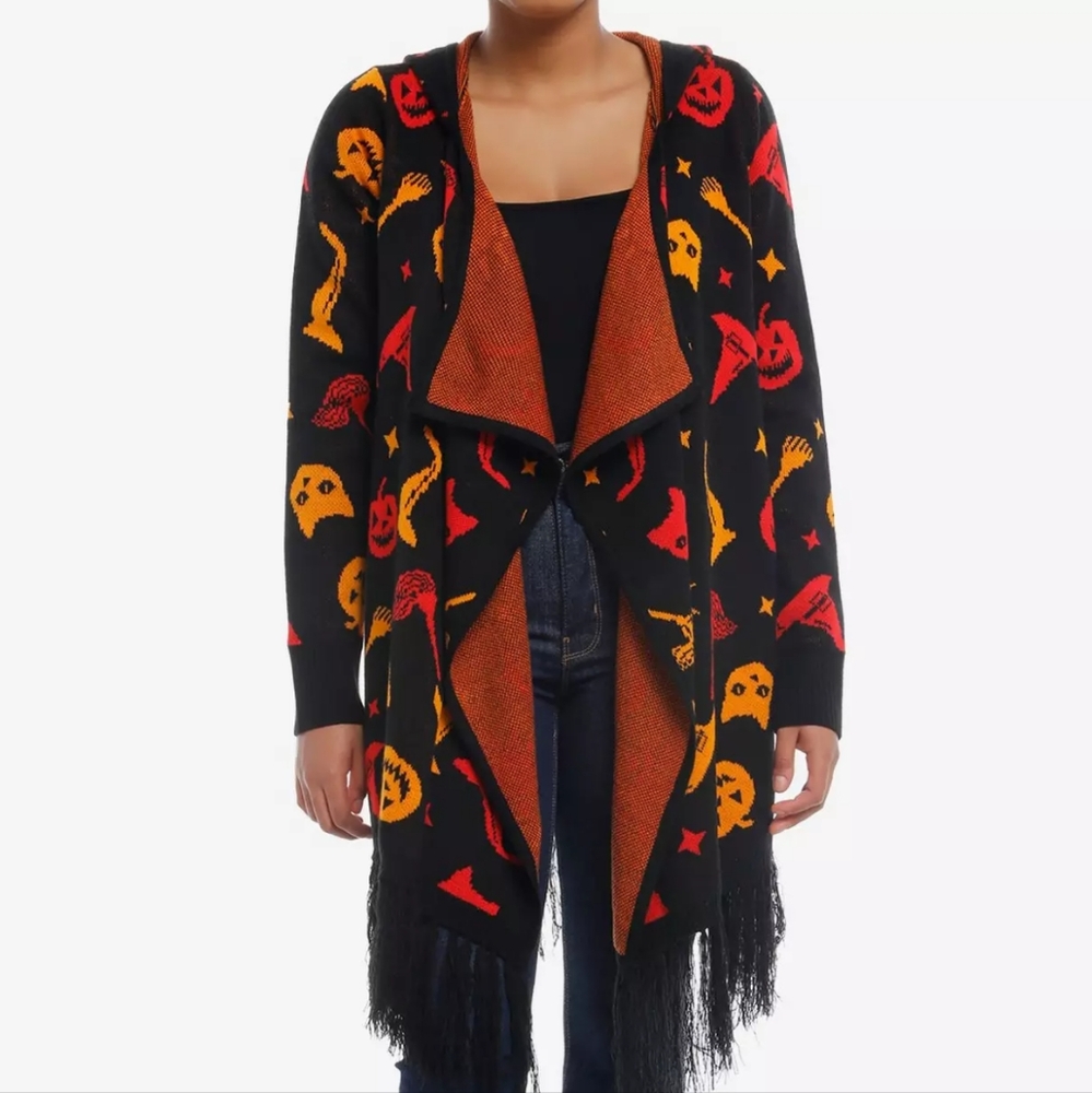Her Universe Disney Hocus Pocus Dani Hooded Fringe Girls Cardigan